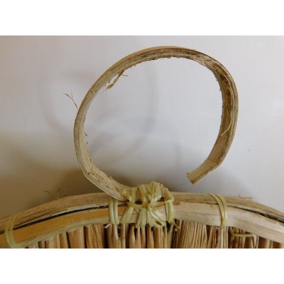 Vintage Woven Corn Cob Husk Hanging Stacking Baskets Fall Autumn SET OF 3 READ - Picture 7 of 11
